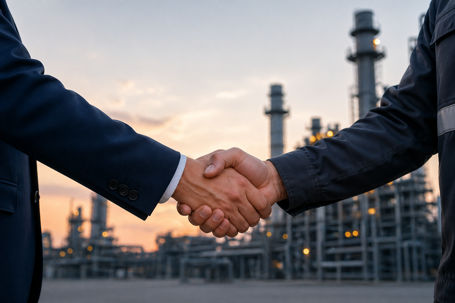 Trusted partnerships and business meeting